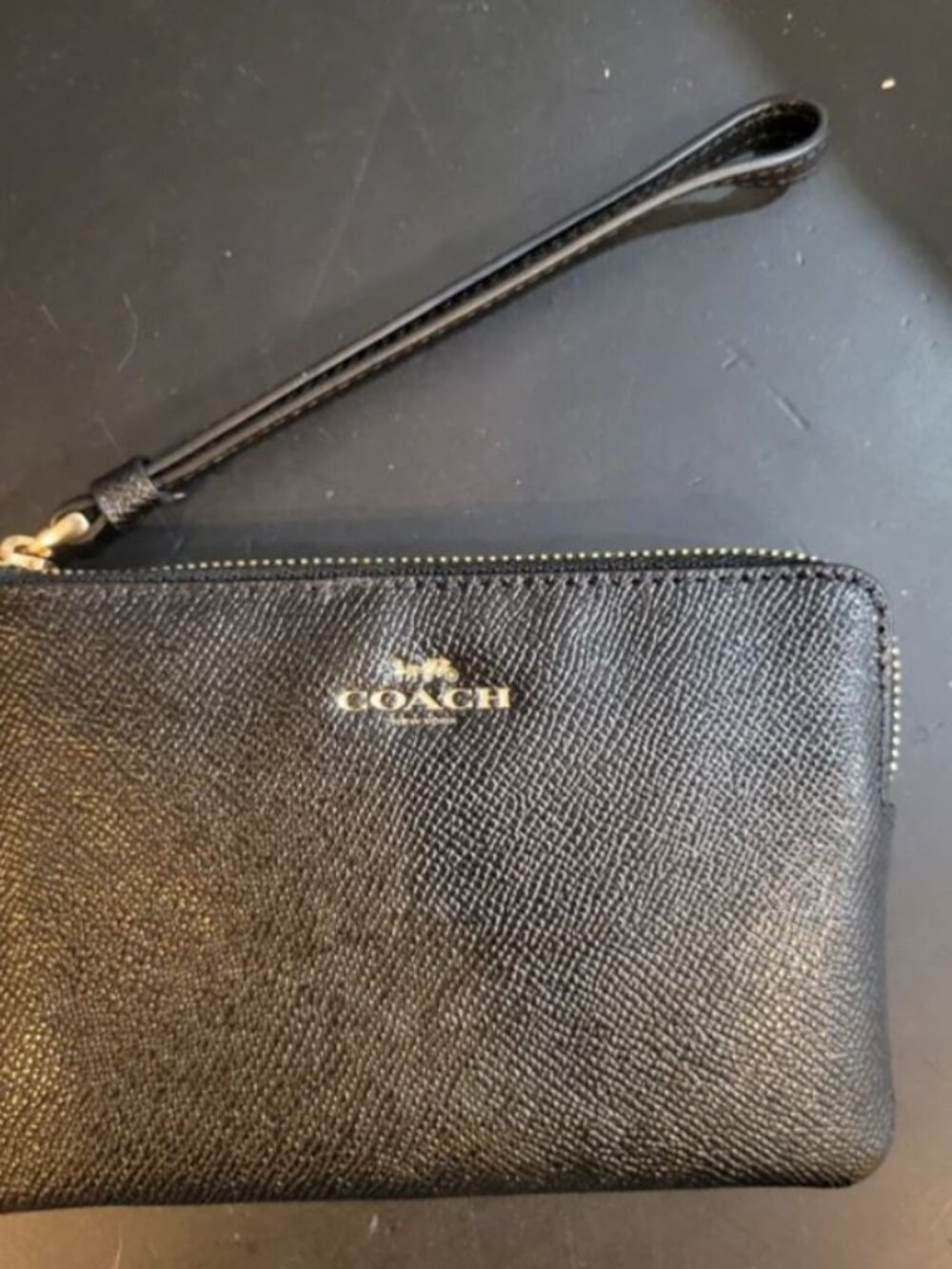 Coach Factory Outlet black zip top wristlet.  Brand new-never used